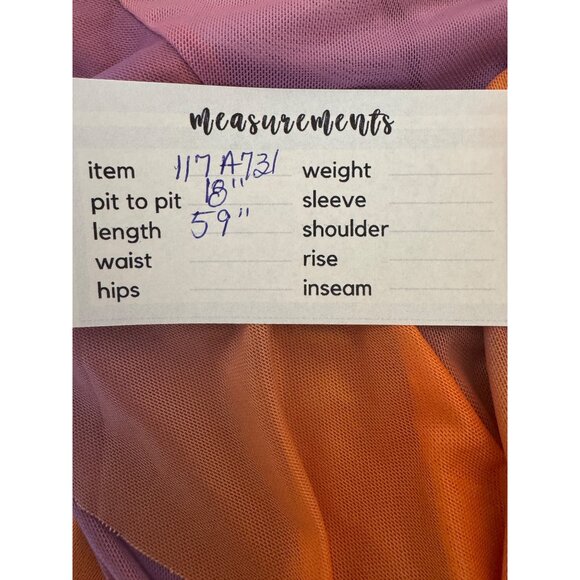 2/$30 NWT PrettyLittleThing 8 Gradient Ruffle Maxi Dress Adjustable Straps - Picture 13 of 16